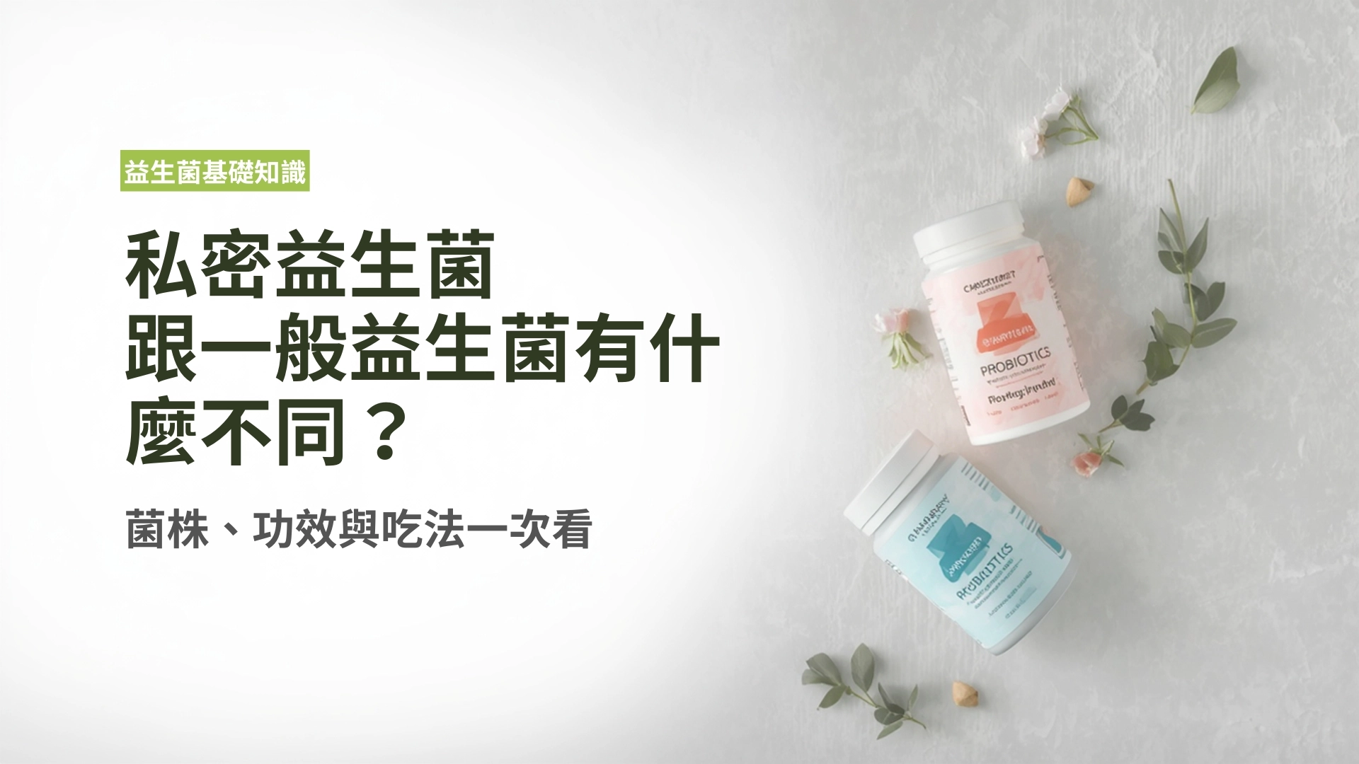 私密益生菌跟一般益生菌有什麼不同？菌株、功效與吃法一次看